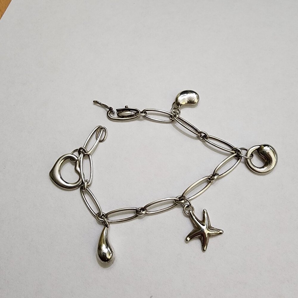 Tiffany & Co sterling silver Elsa Peretti charm bracelet